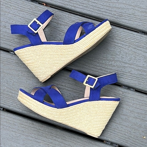 Cobalt Blue Montego Bay Club Wedge Sandals - Picture 2 of 9